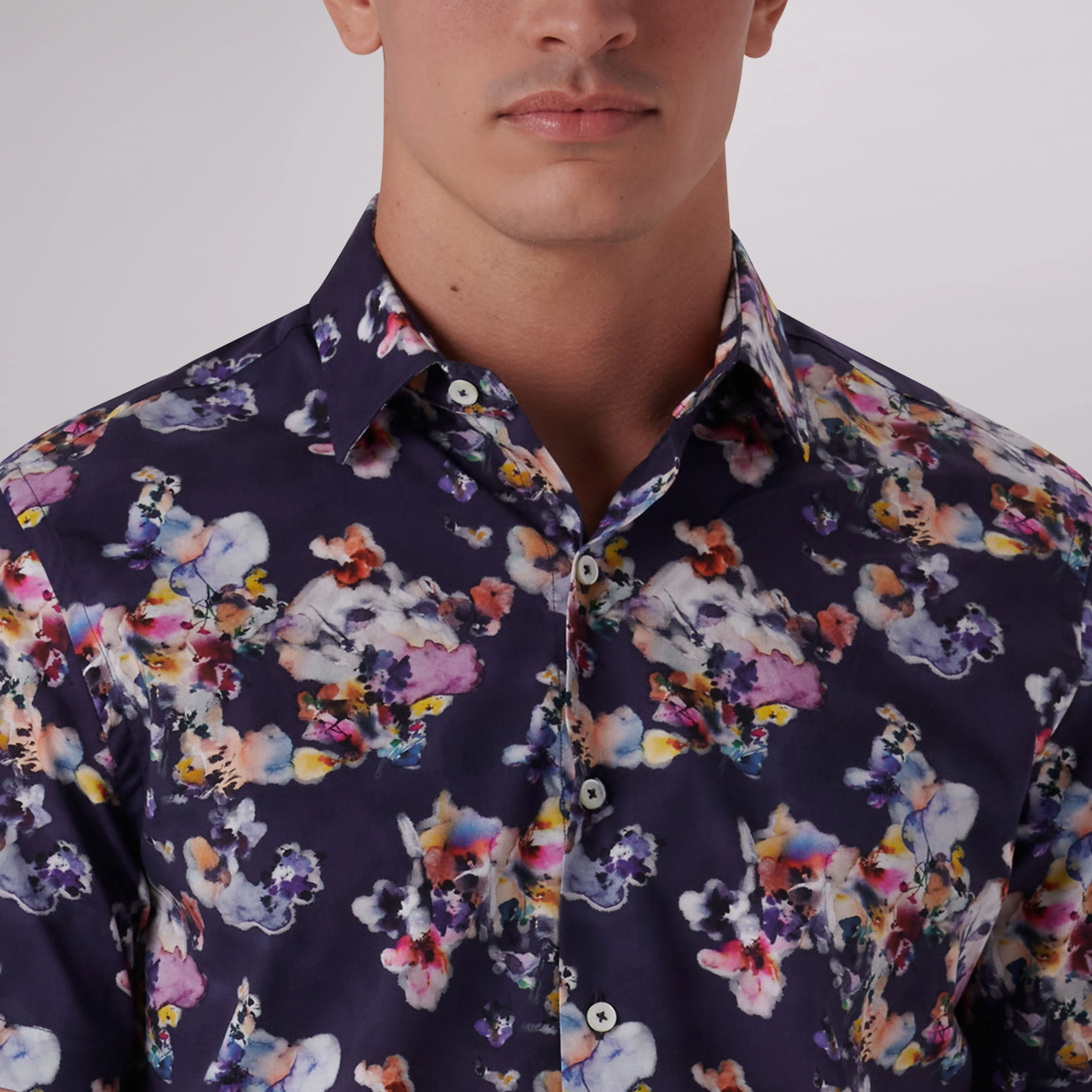 Orson Watercolor Print Short Sleeve Shirt