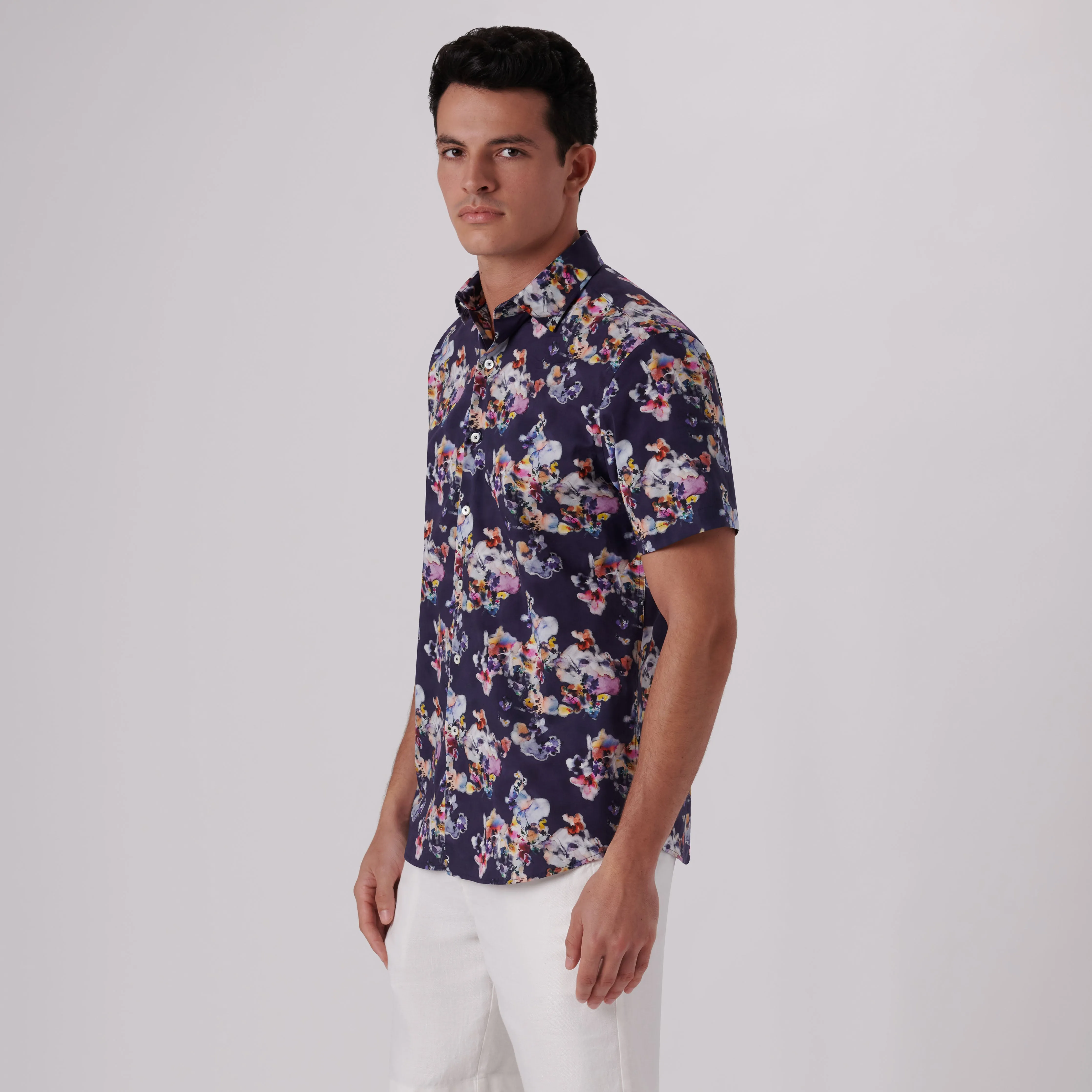 Orson Watercolor Print Short Sleeve Shirt