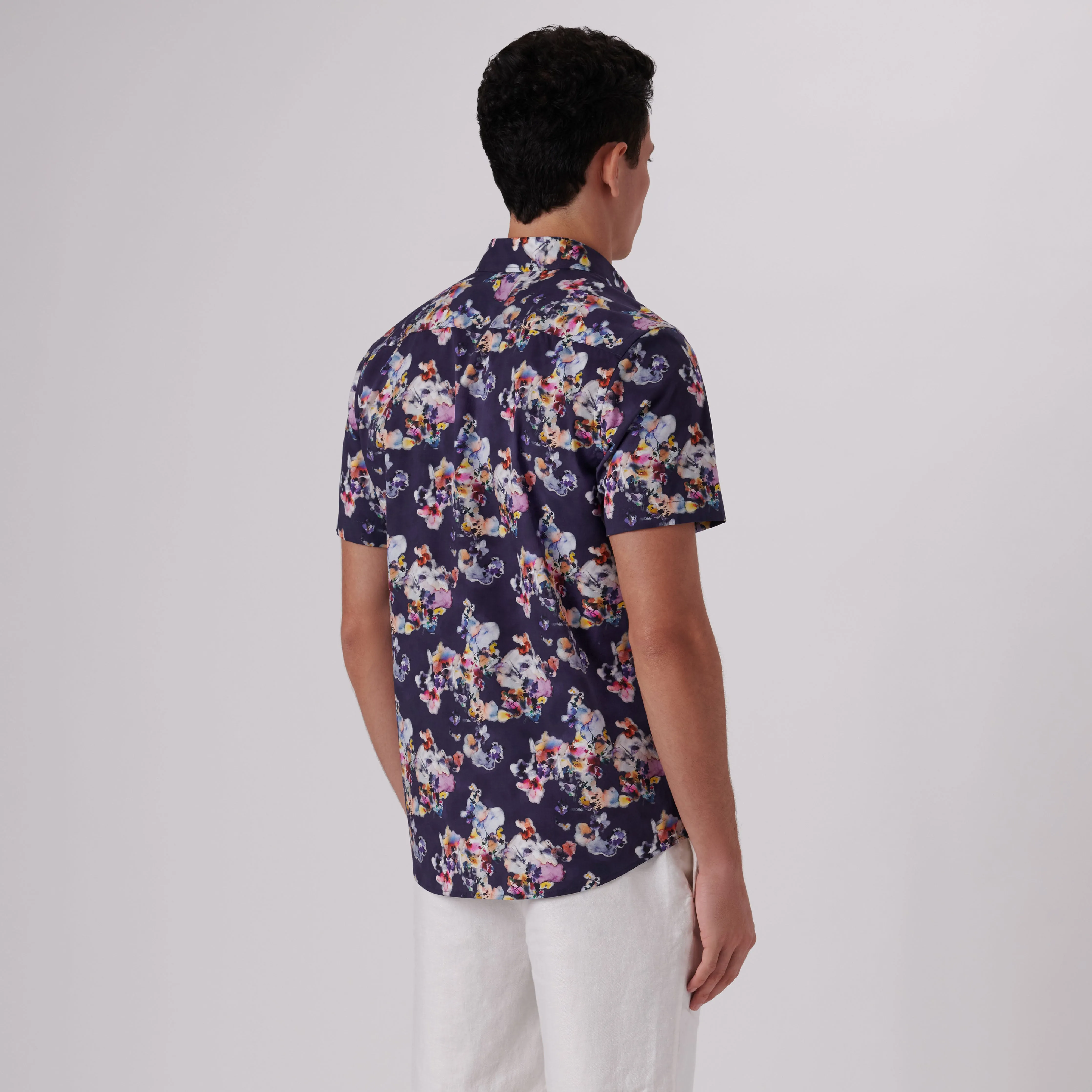 Orson Watercolor Print Short Sleeve Shirt