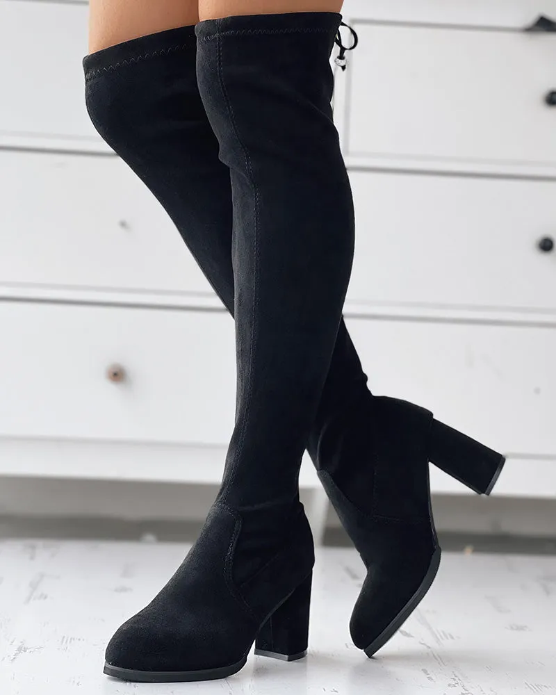 Over The Knee Chunky Boots