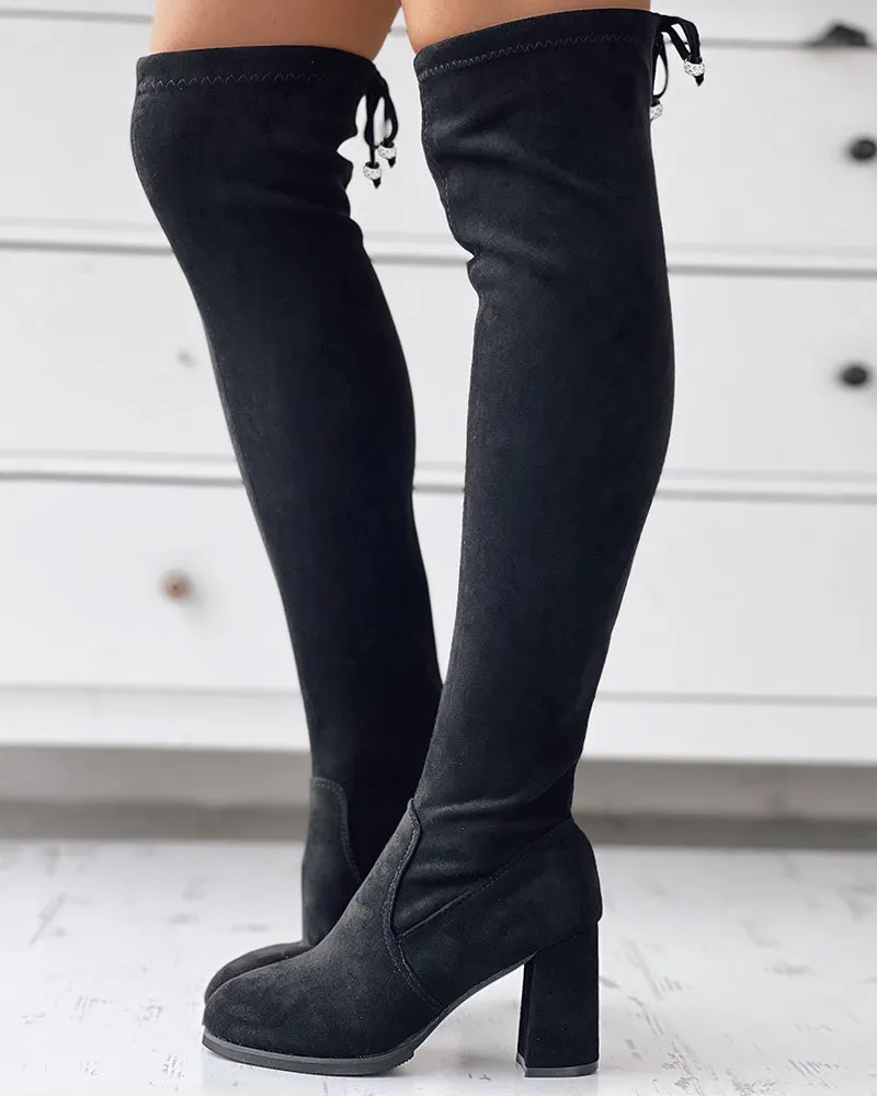 Over The Knee Chunky Boots