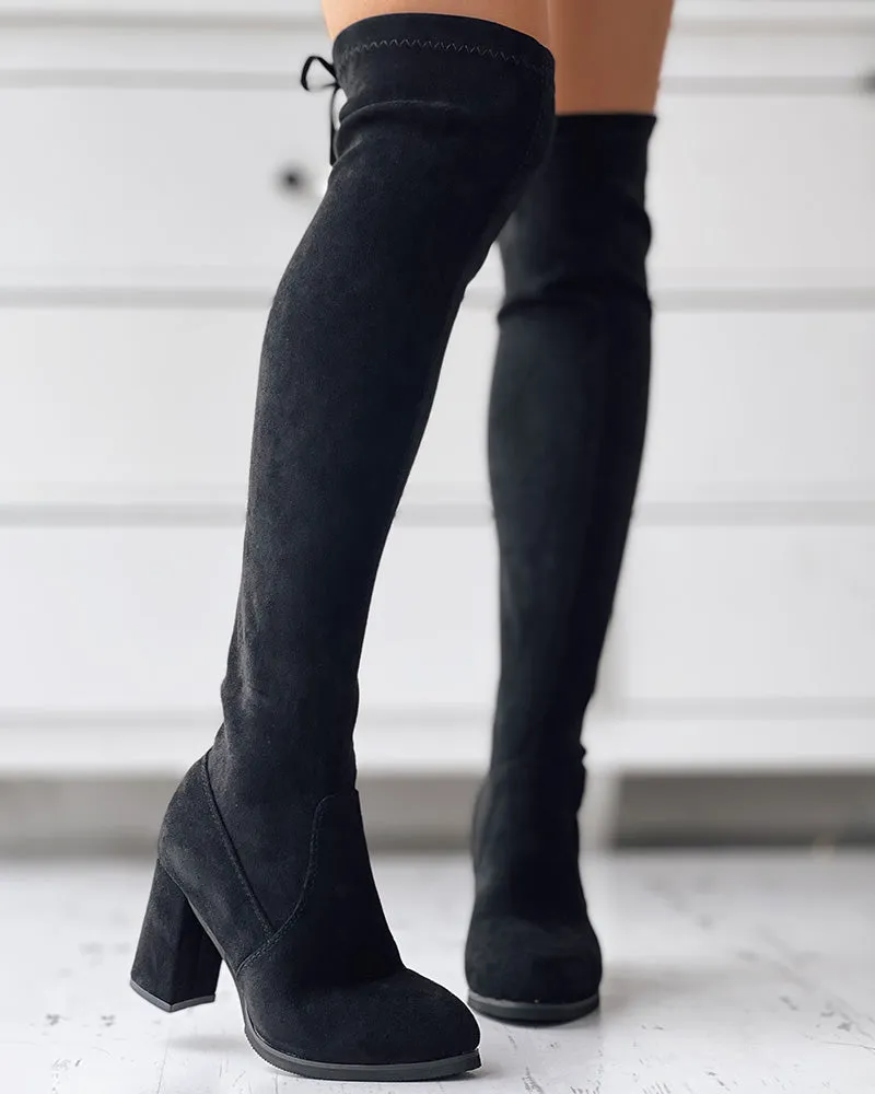 Over The Knee Chunky Boots