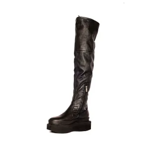 Over The Knee Platform Boots by LOFINA