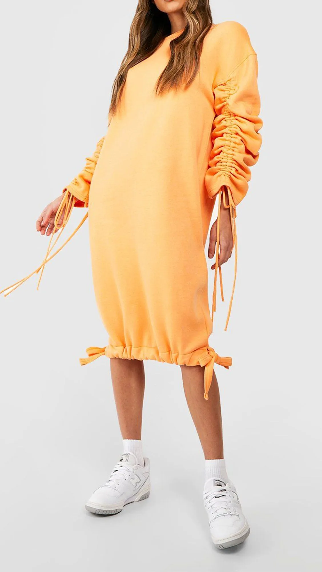 OVERSIZED RUCHED DETAIL SWEATDRESS