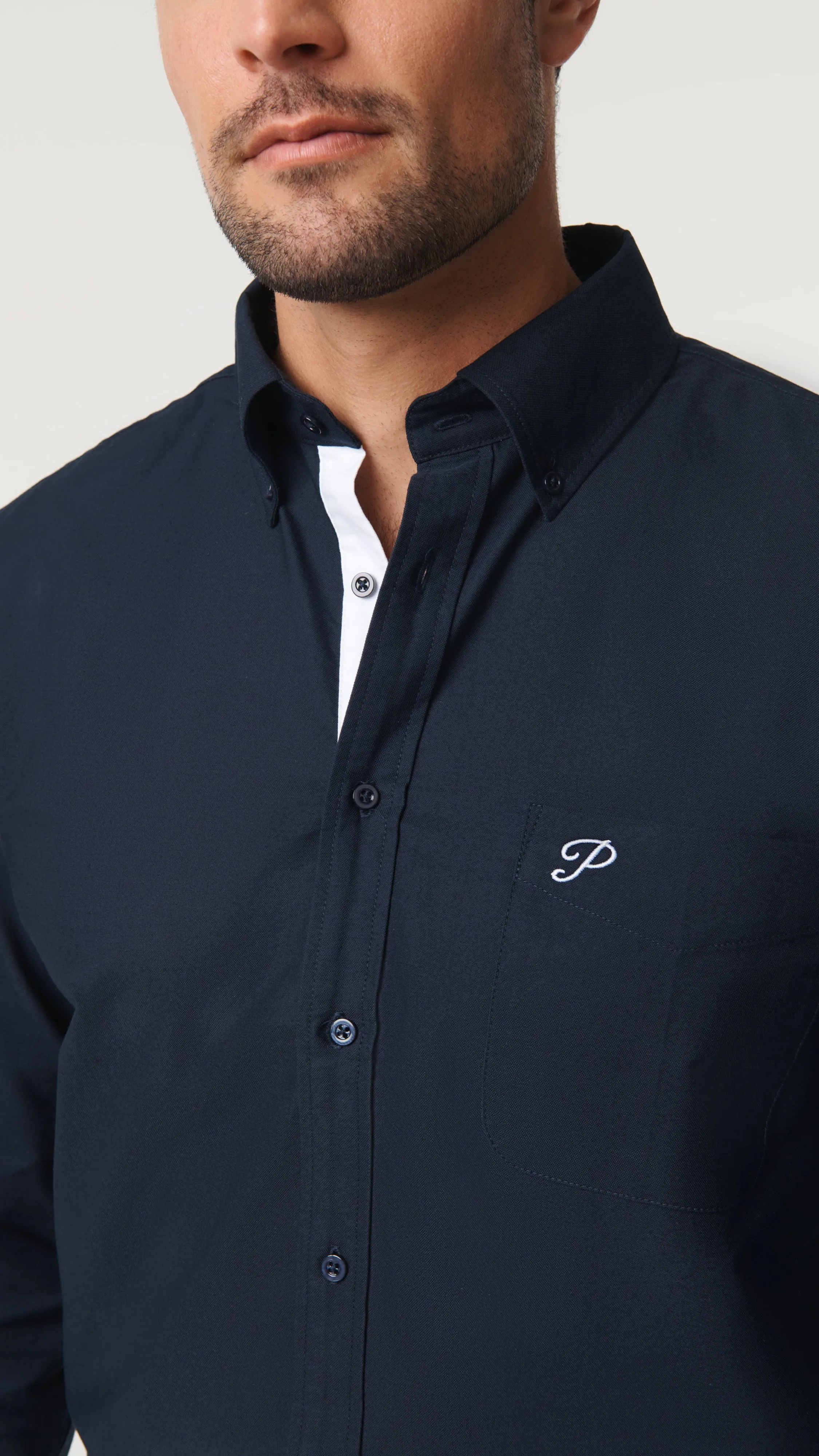Oxford Cotton Shirt - Navy