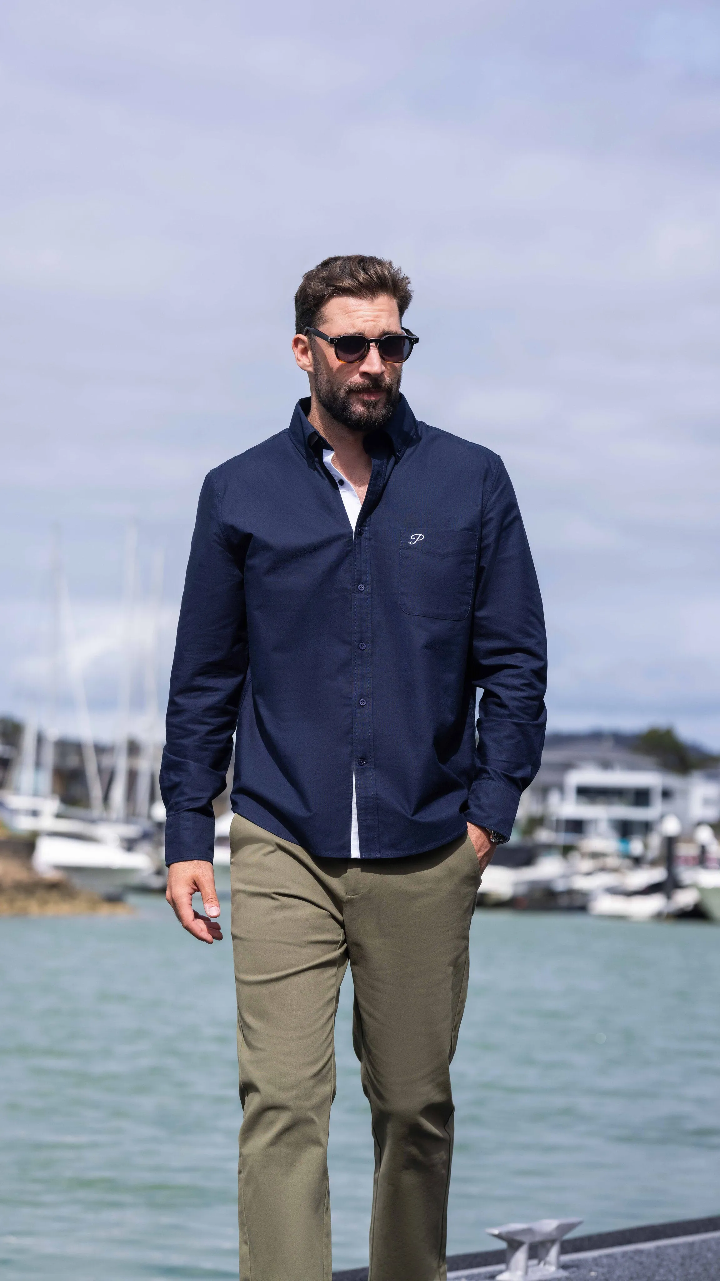 Oxford Cotton Shirt - Navy