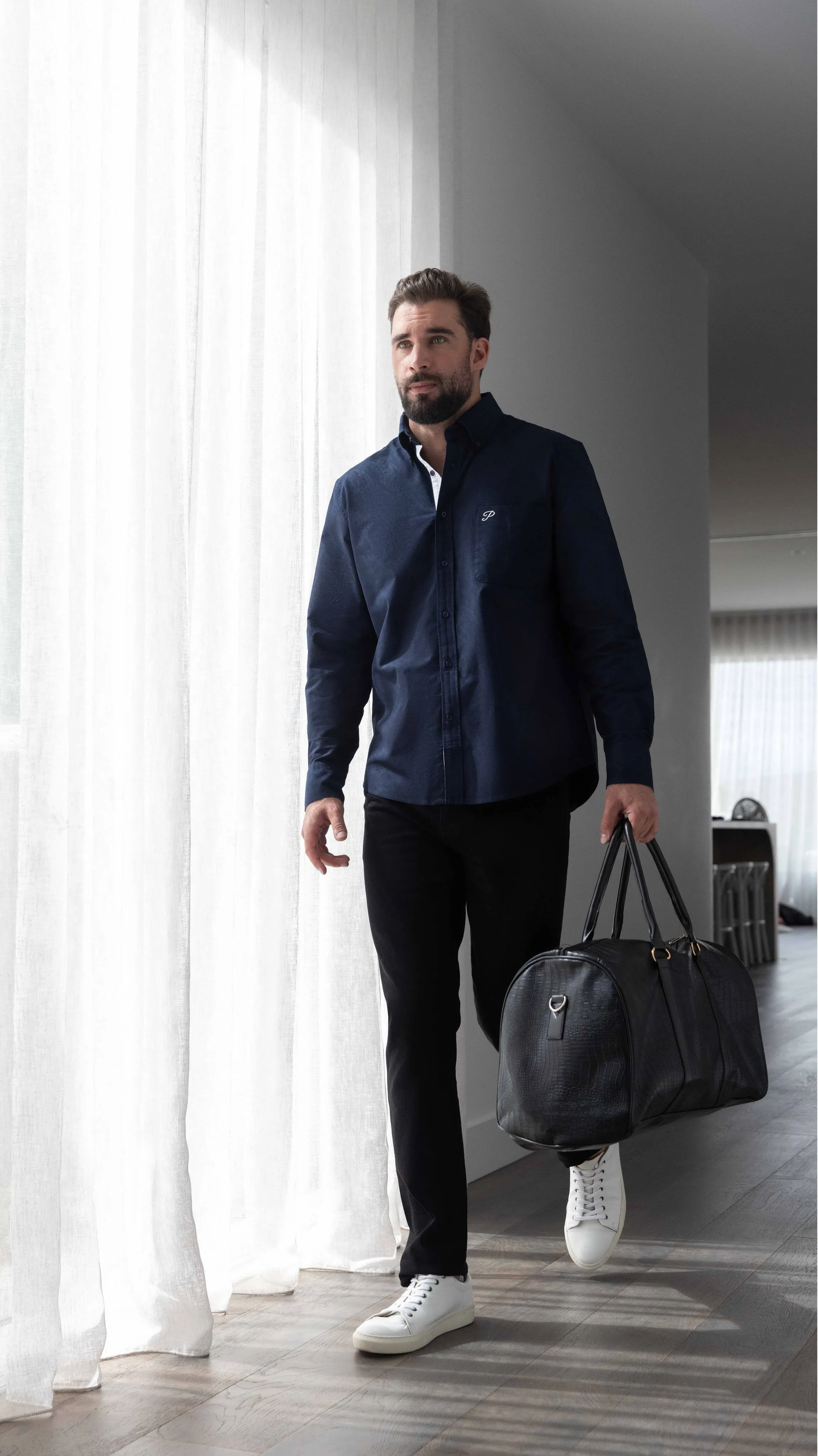Oxford Cotton Shirt - Navy