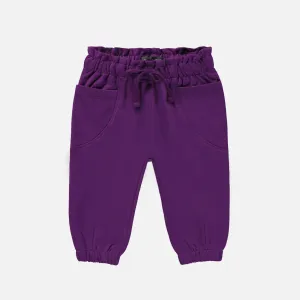 Pantalon mauve de style jogger en coton français, bébé || Purple pants jogger style in French terry, baby