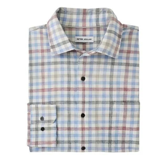 Peter Millar White Rock Cotton Sport Shirt