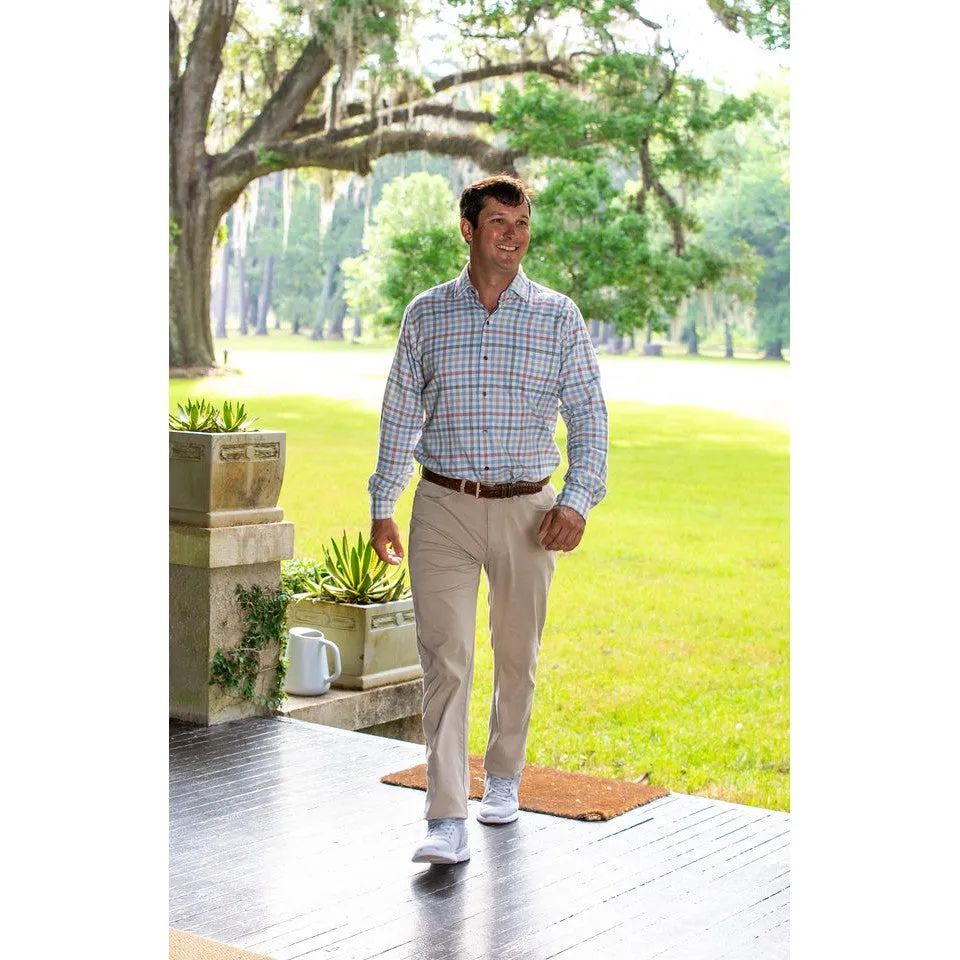 Peter Millar White Rock Cotton Sport Shirt