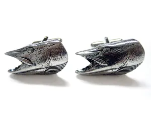 Pike Fish Head Cufflinks
