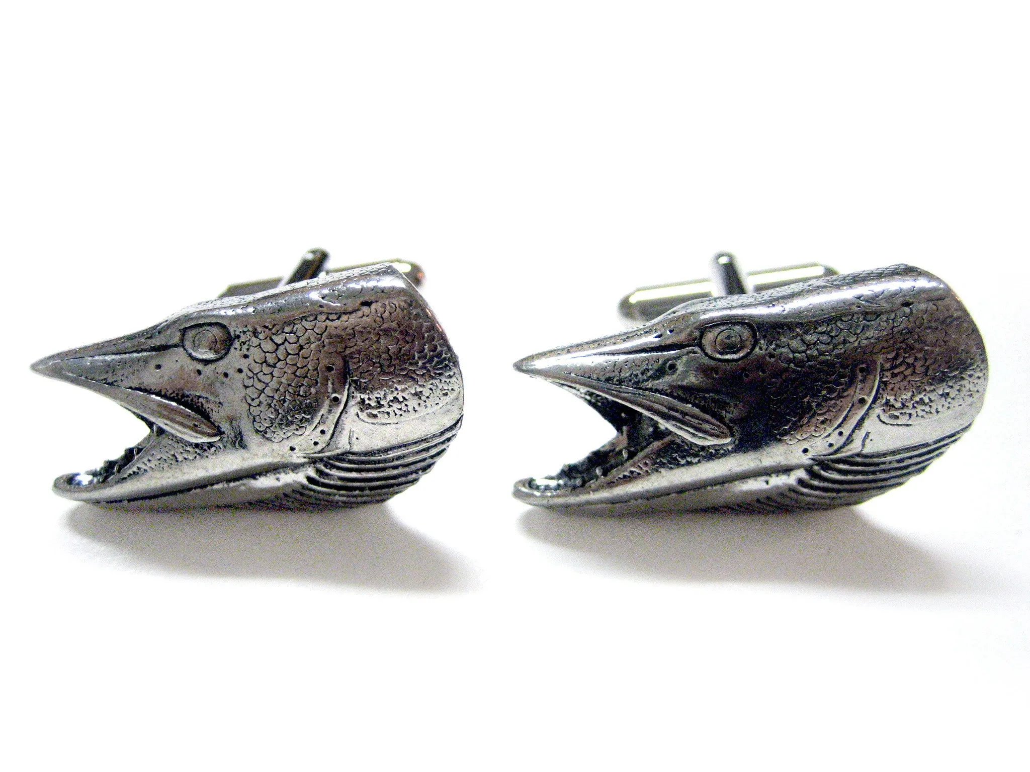 Pike Fish Head Cufflinks