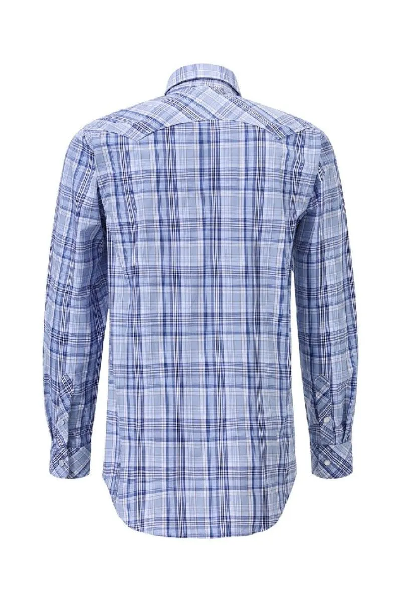 Pilbara Shirt Mens Western Snap Button Check