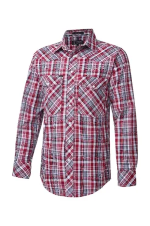 Pilbara Shirt Mens Western Snap Button Check
