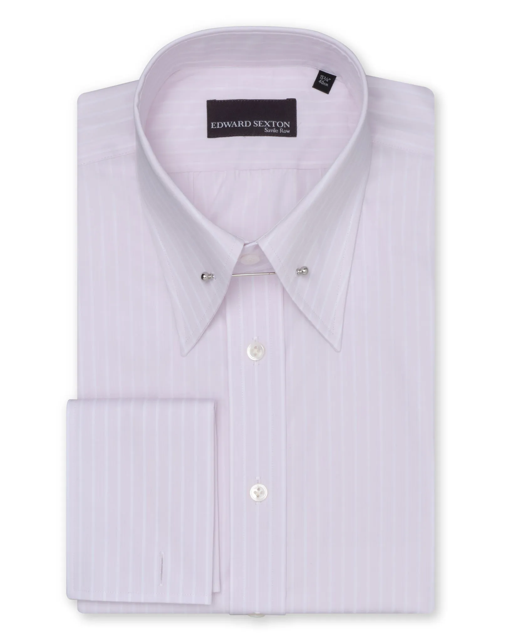 Pink Stripe Pin Collar Shirt