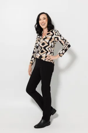 Pintuck Ponti pants | Black