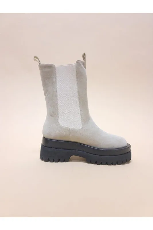 Platform Casual Midi Combat Boots