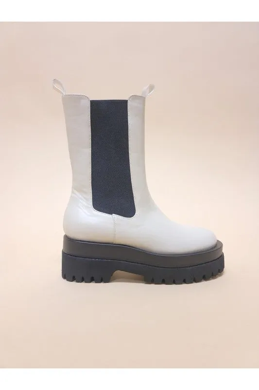 Platform Casual Midi Combat Boots