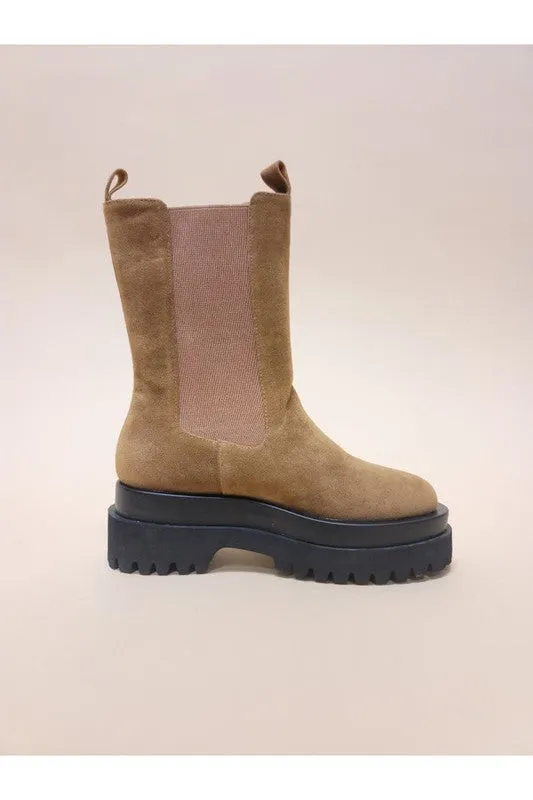 Platform Casual Midi Combat Boots