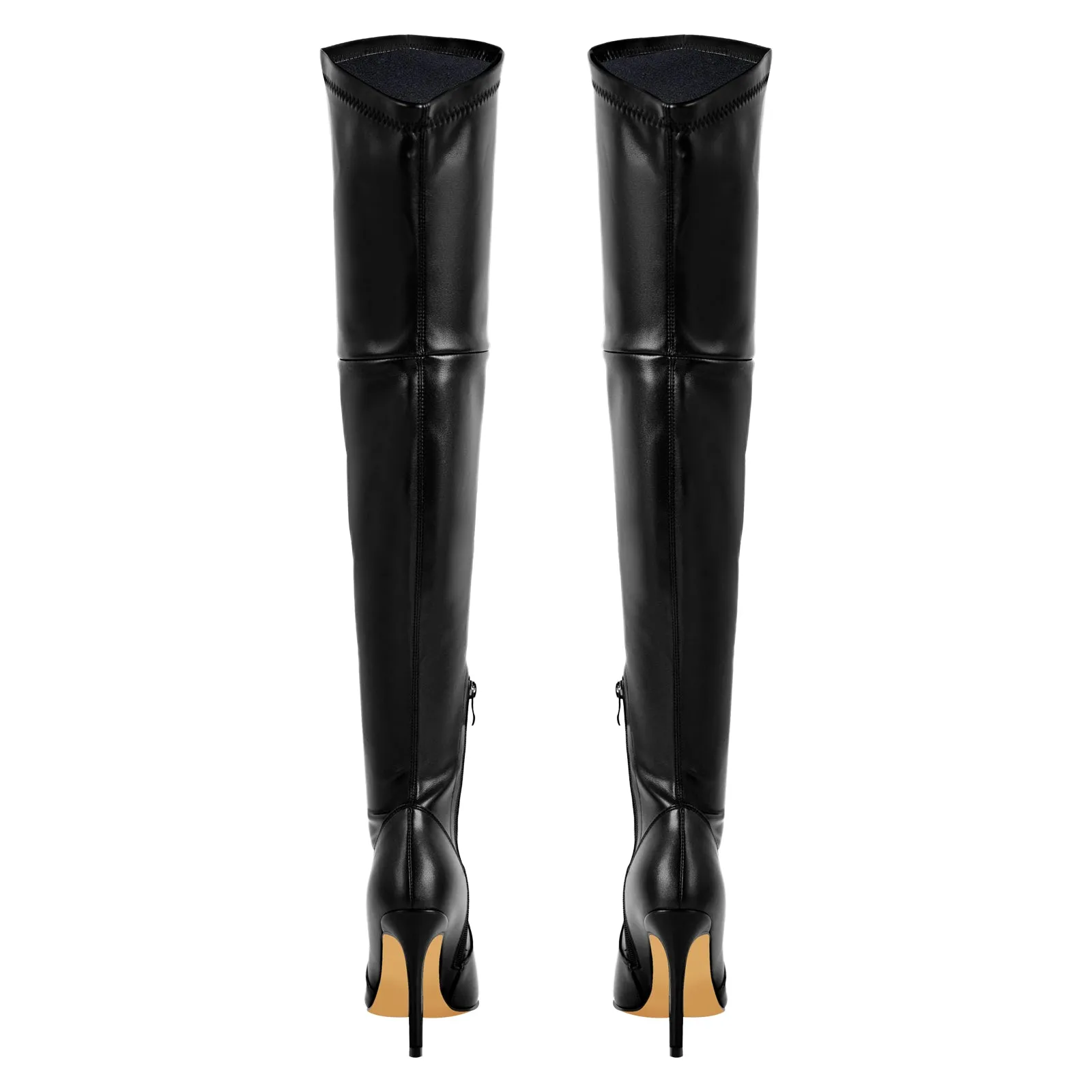 Pointed Toe Over The Knee Stiletto Stretch Boots