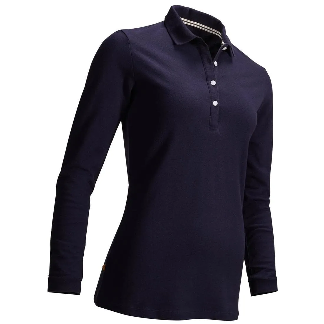 Polo golf manches longues Femme - MW500 bleu marine