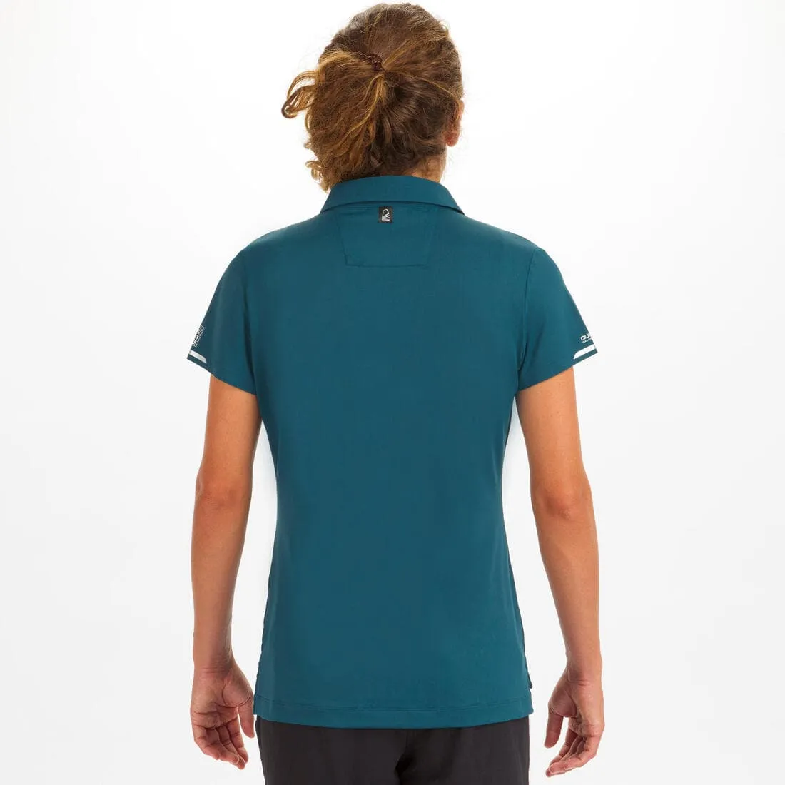 Polo manches courtes de voile femme Race Pétrole