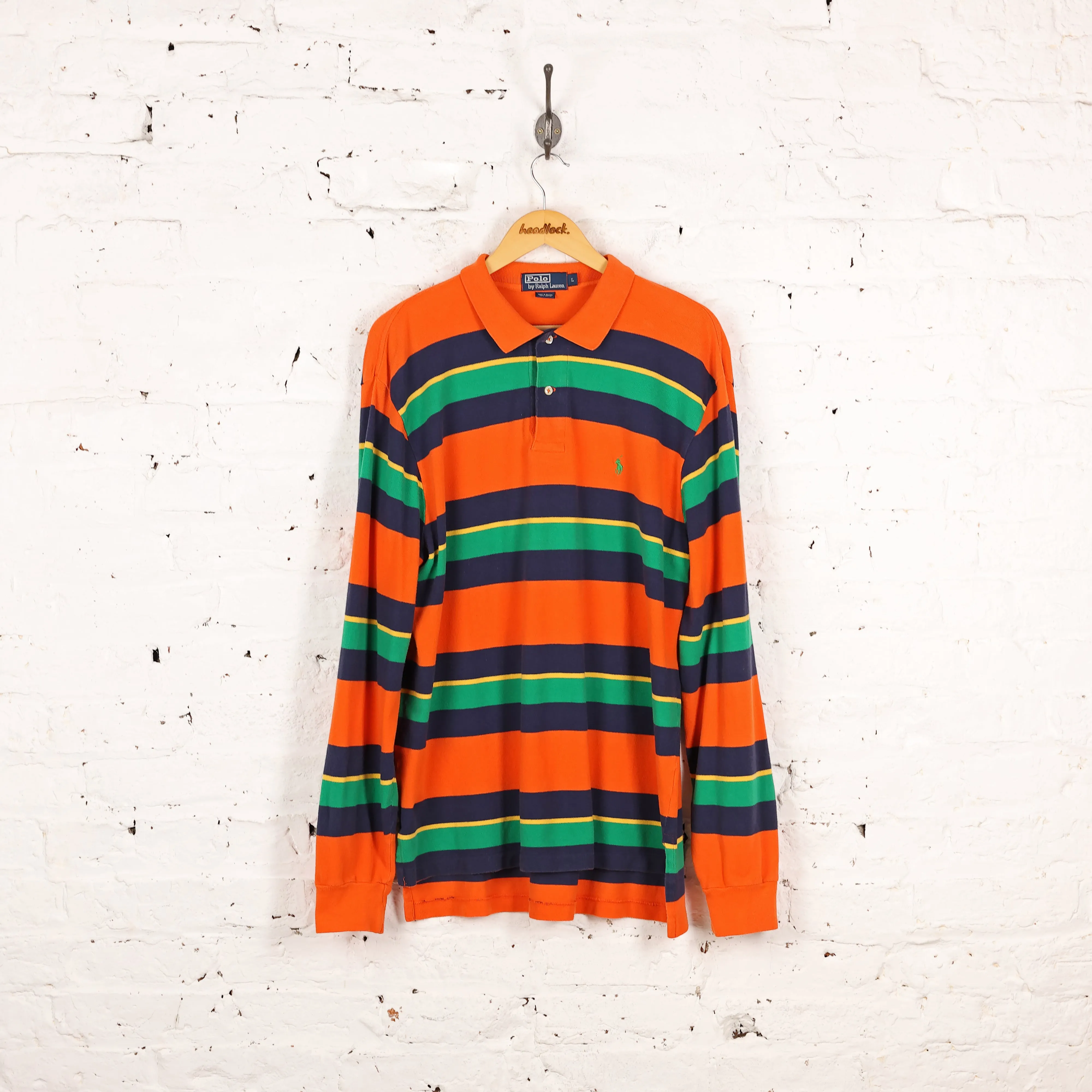 Polo Ralph Lauren Long Sleeve Polo Shirt - Orange - L