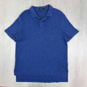 Polo Ralph Lauren Mens Navy Blue Polo Shirt Size Large