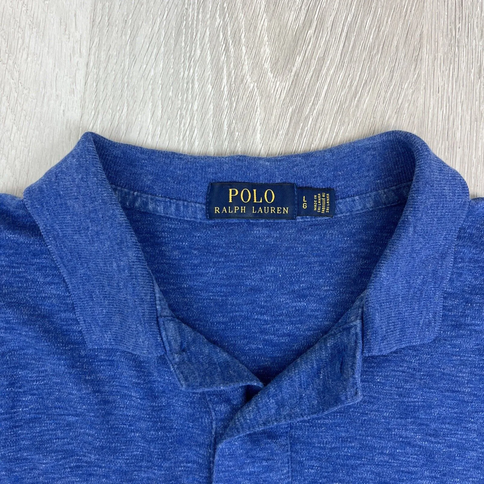 Polo Ralph Lauren Mens Navy Blue Polo Shirt Size Large