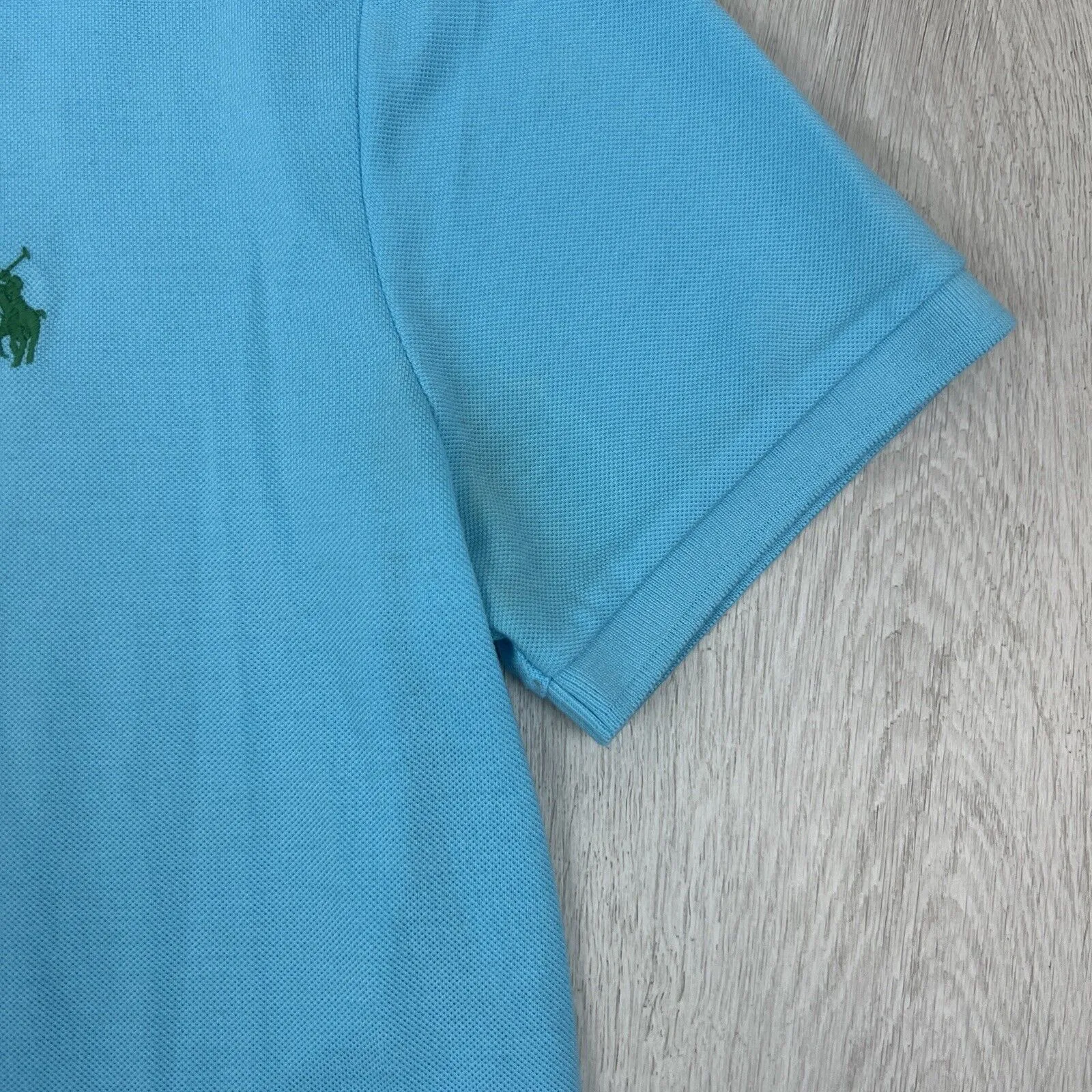 Polo Ralph Lauren Mens The Earth Polo Custom Slim Fit Blue Polo Shirt Size M