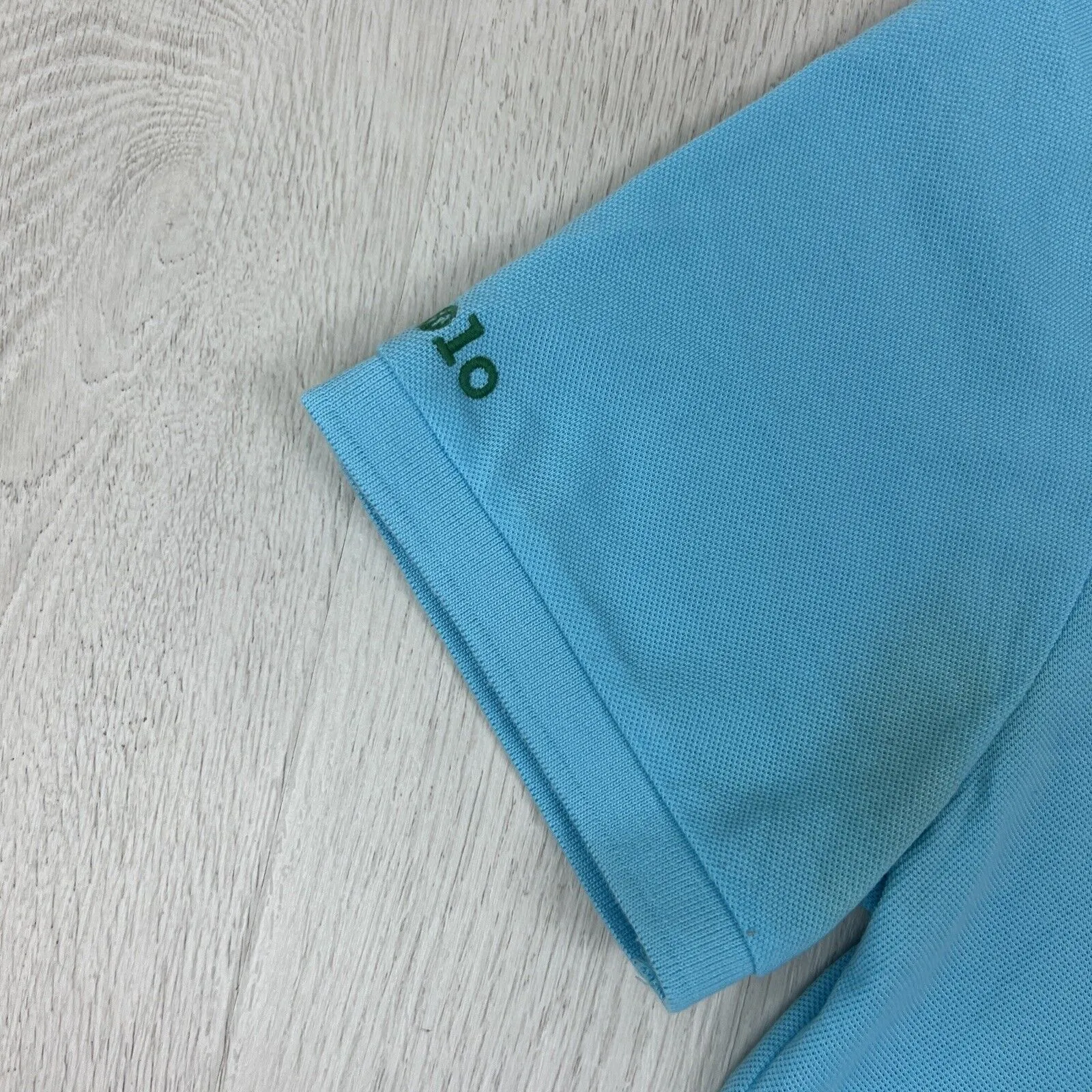 Polo Ralph Lauren Mens The Earth Polo Custom Slim Fit Blue Polo Shirt Size M