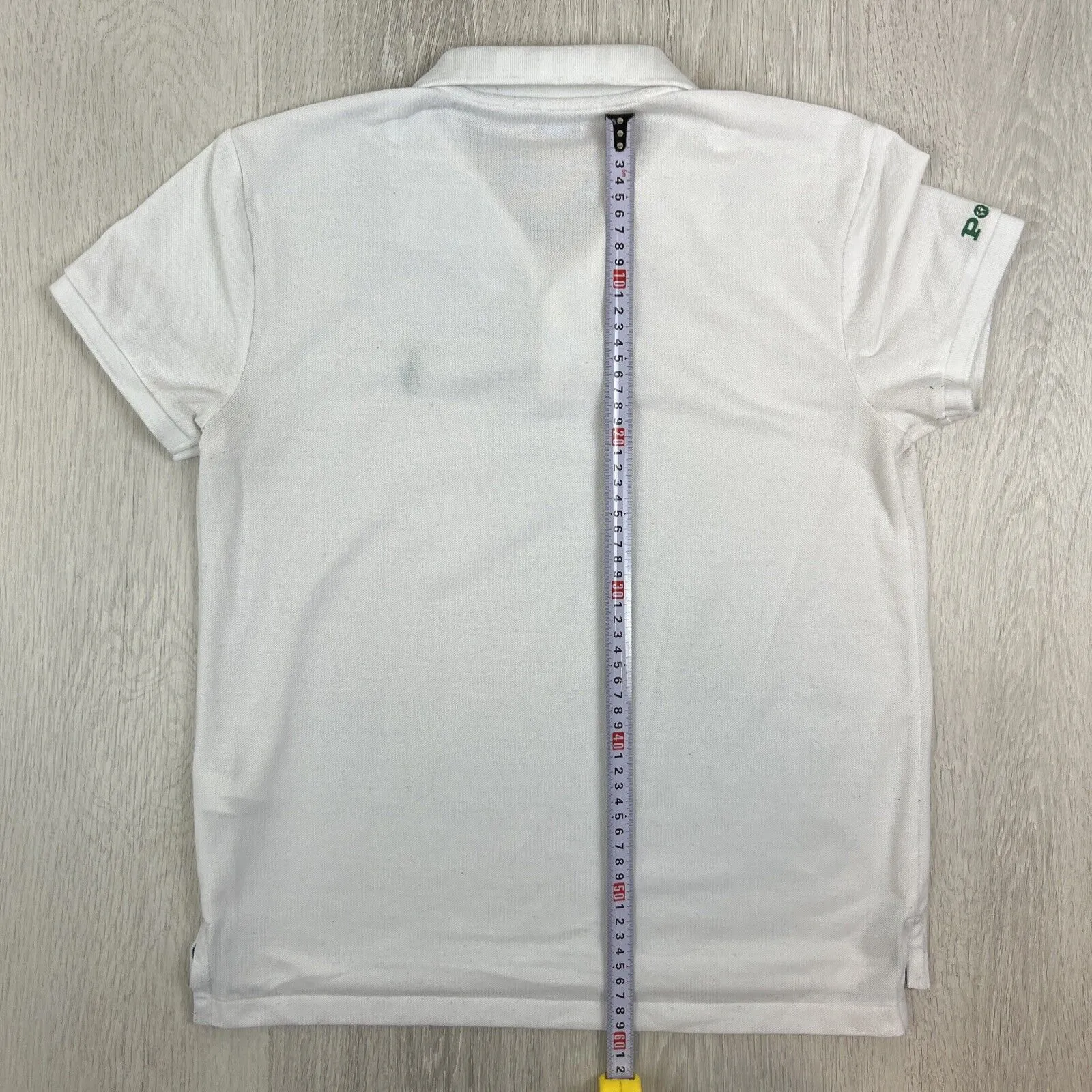 Polo Ralph Lauren Womens The Earth Polo Short Sleeve White Polo Shirt Size M