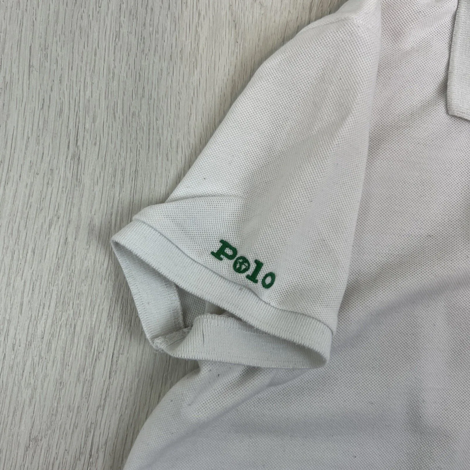 Polo Ralph Lauren Womens The Earth Polo Short Sleeve White Polo Shirt Size M