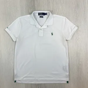 Polo Ralph Lauren Womens The Earth Polo Short Sleeve White Polo Shirt Size M