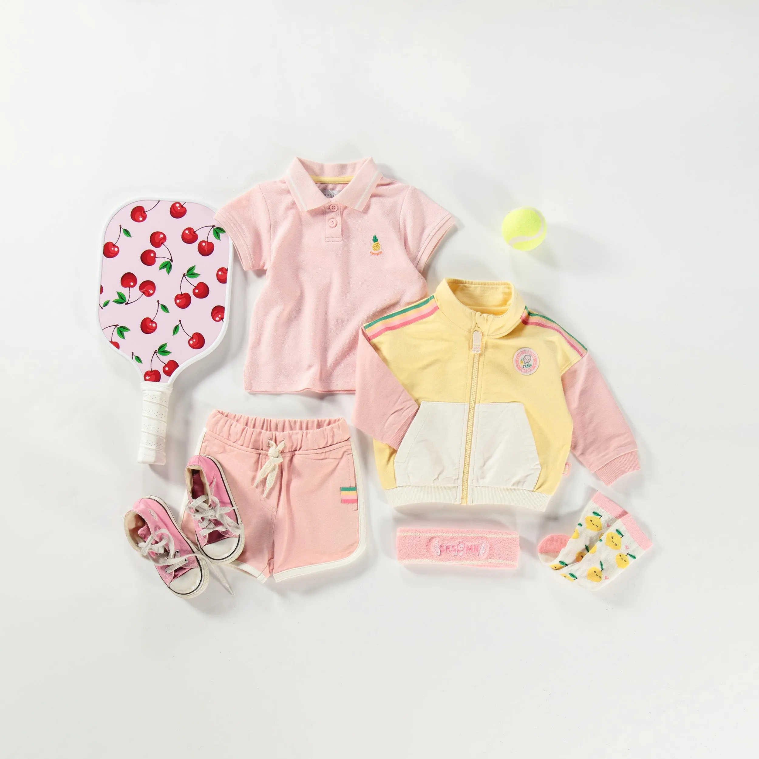 Polo rose en piqué, bébé || Pink polo shirt in piqué, baby