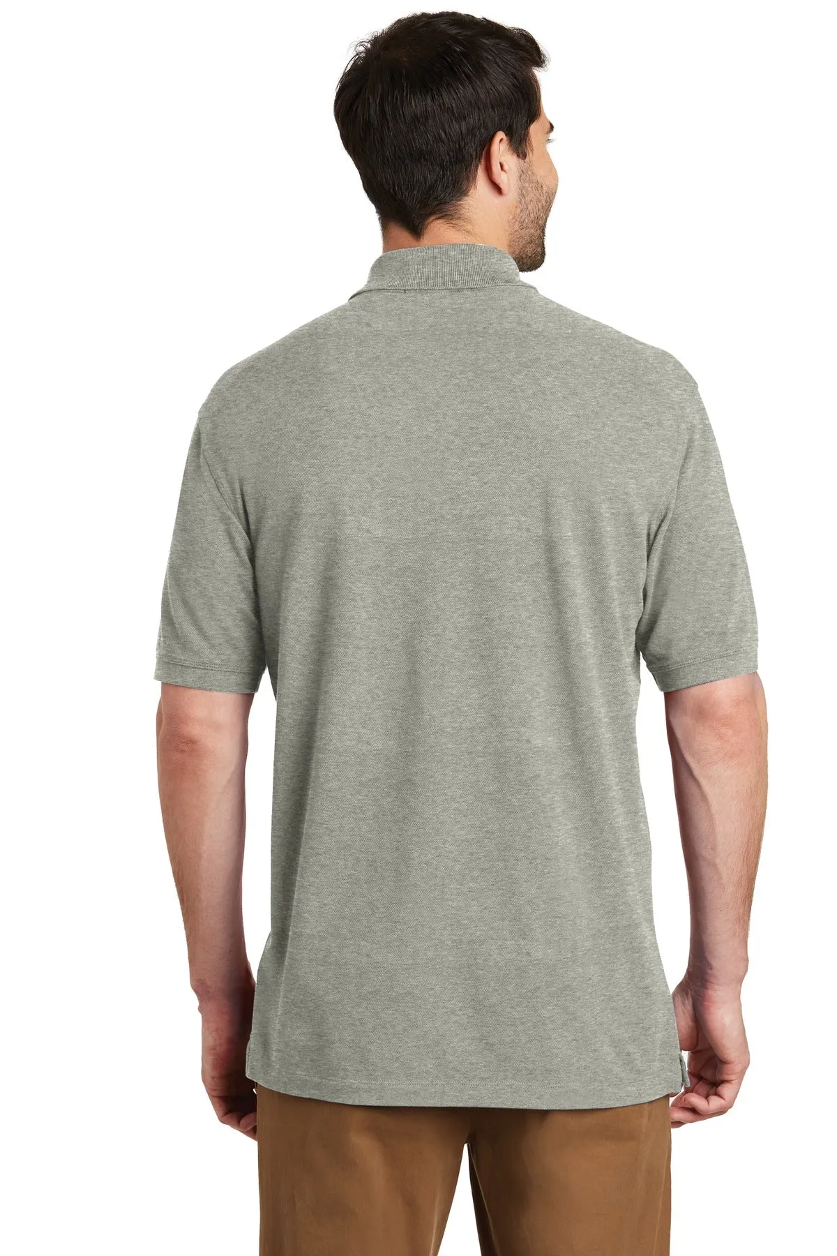 Port Authority EZCotton Polo. K8000 Oxford Heather