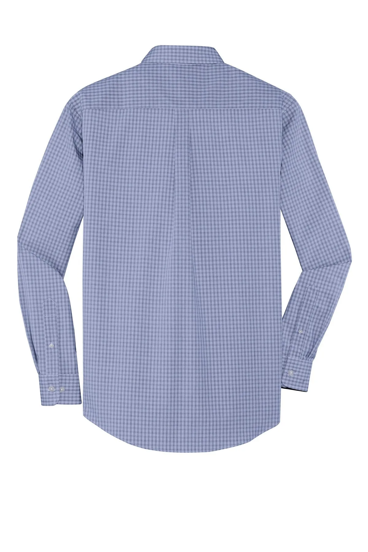 Port Authority Plaid Pattern Easy Care Shirt. S639 Navy