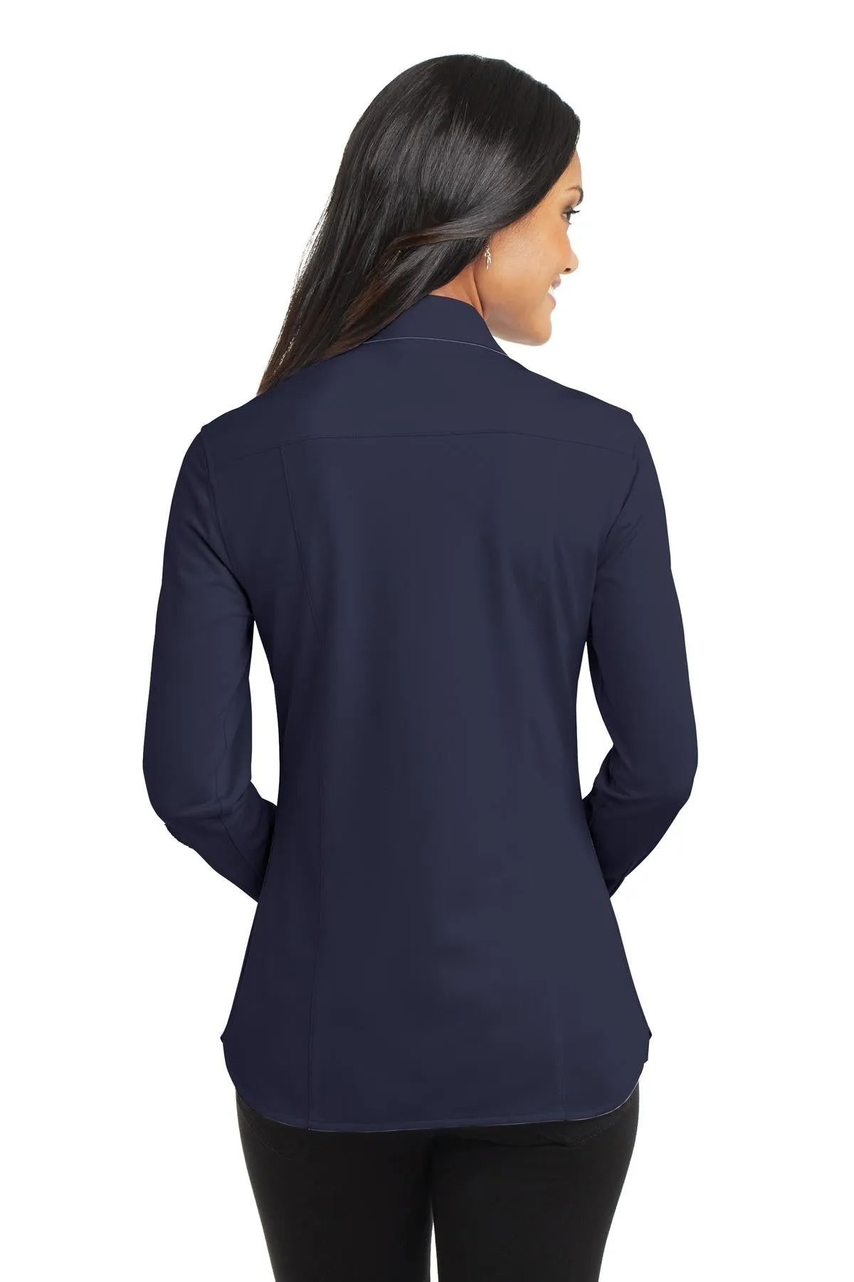 Port Authority Women's Dimension Knit Dress Shirt. L570 Dark Navy