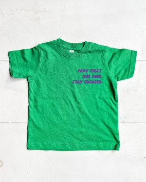 Pray. Aim. Focus. Kids T-shirt