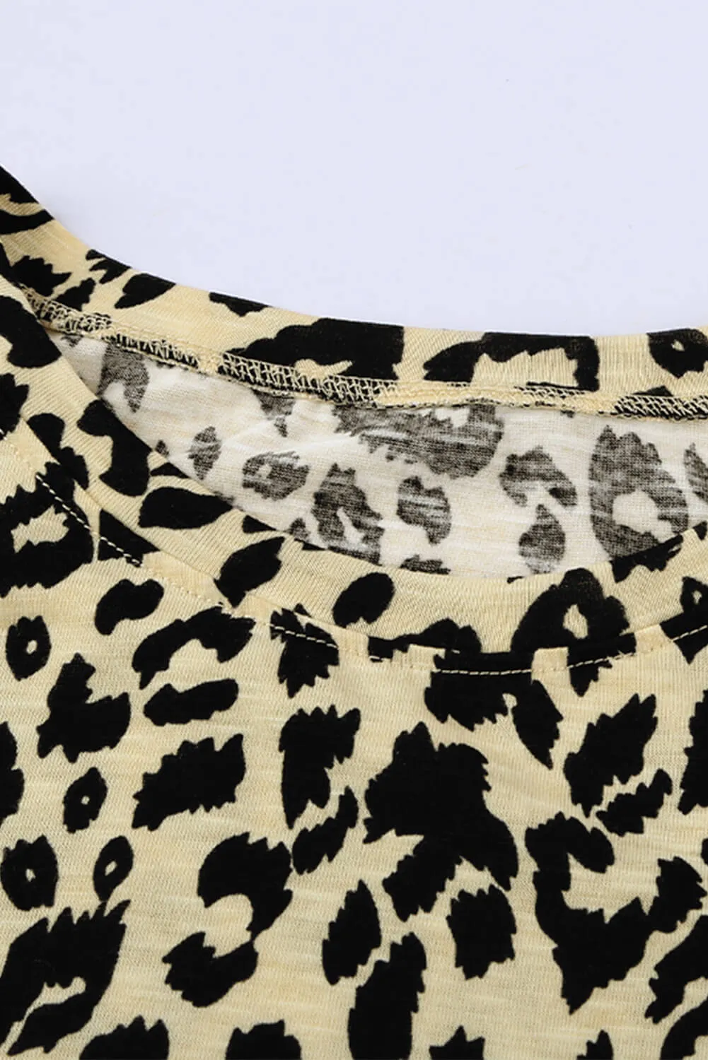 Print Ruffled Cap Sleeve T-shirt