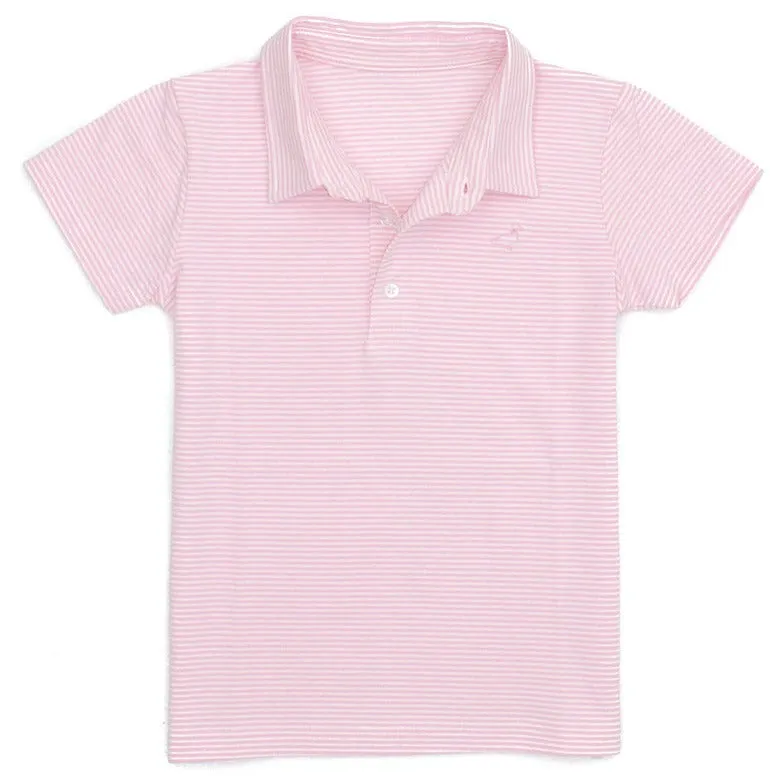 Properly Tied LD Jackson Pocket Polo in Pink Stripe