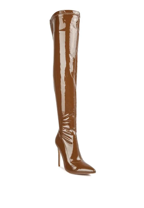 Pu Stiletto Long Boots