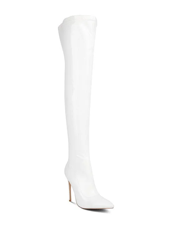 Pu Stiletto Long Boots