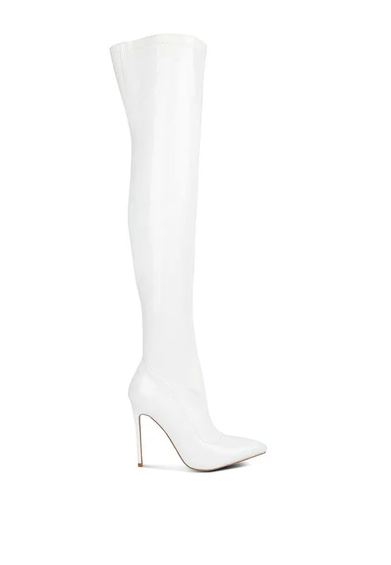 Pu Stiletto Long Boots