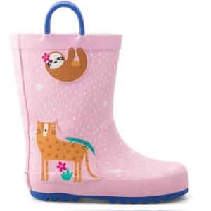 Rain boots Pink Animals