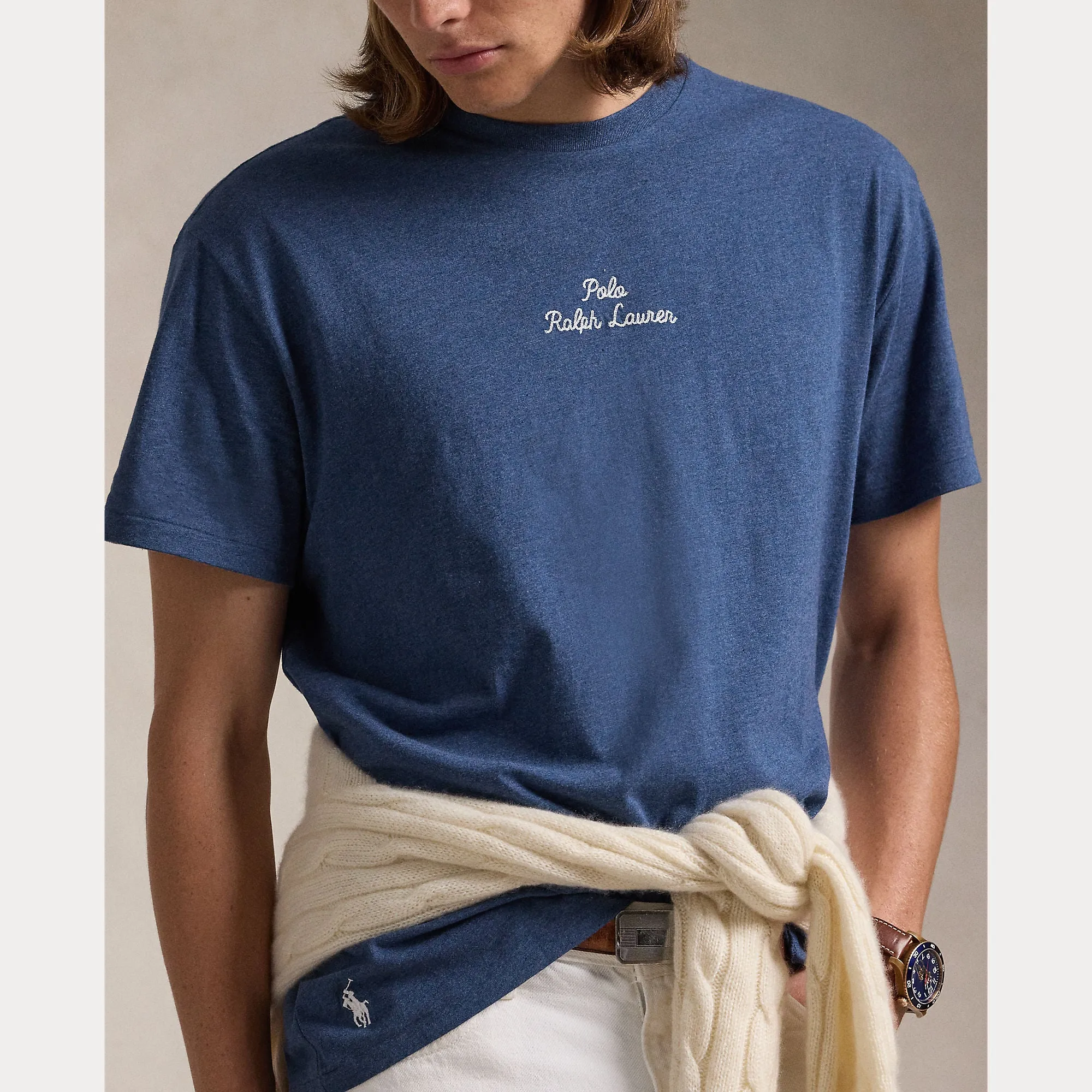 Ralph Lauren Mens T-shirt Blue Heather