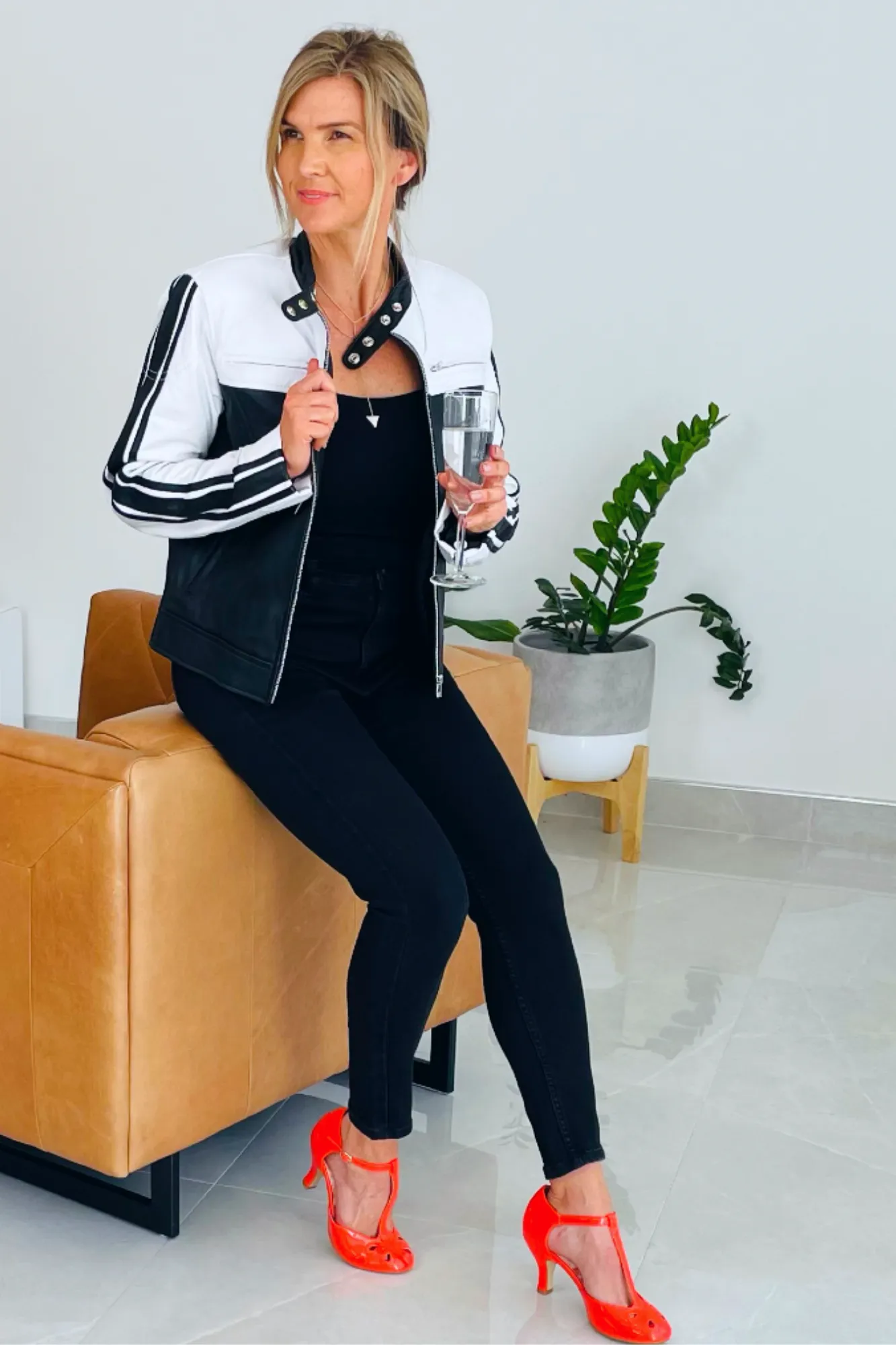 'Rebel' Racer Ladies Leather Jacket