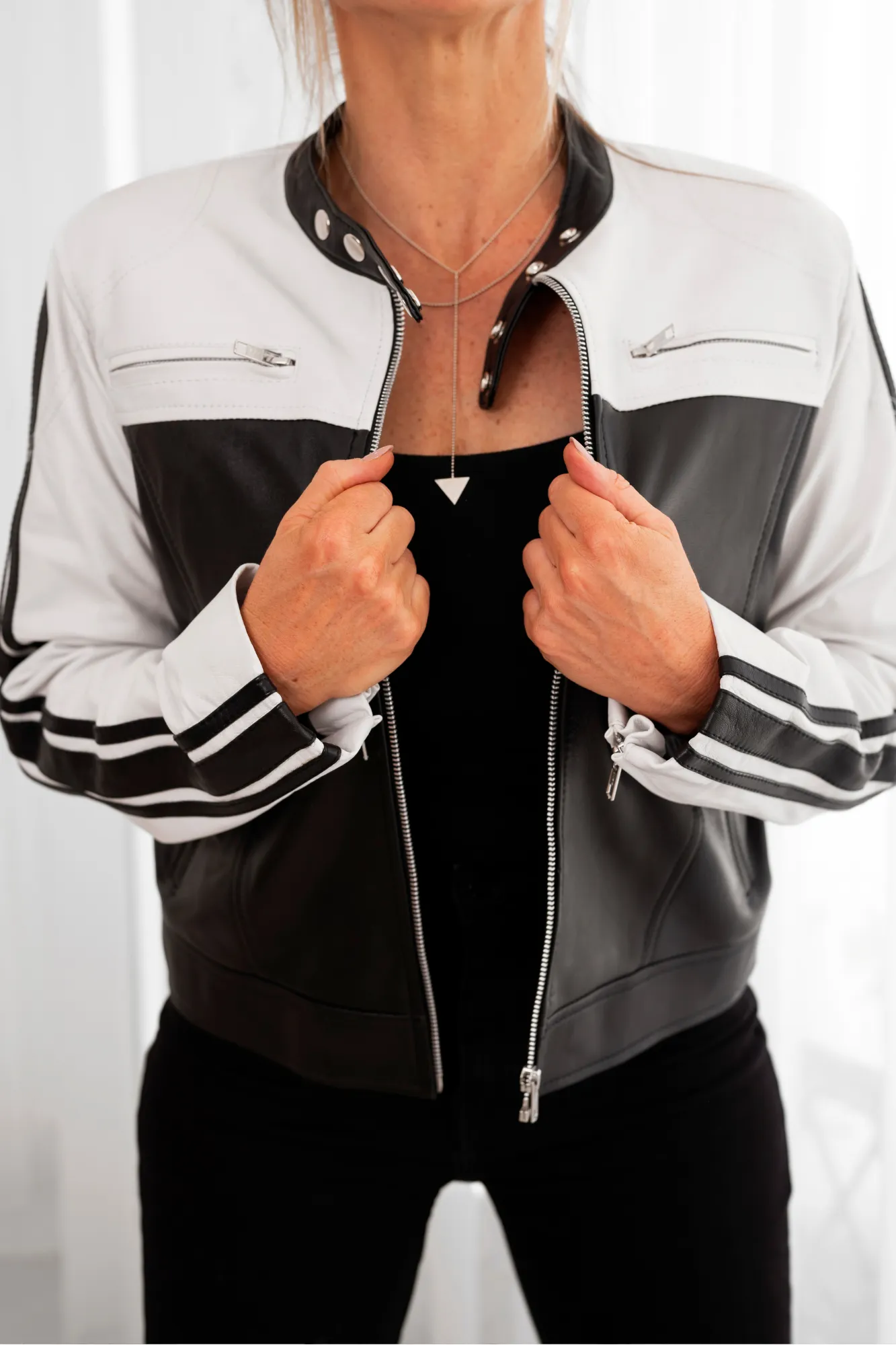 'Rebel' Racer Ladies Leather Jacket