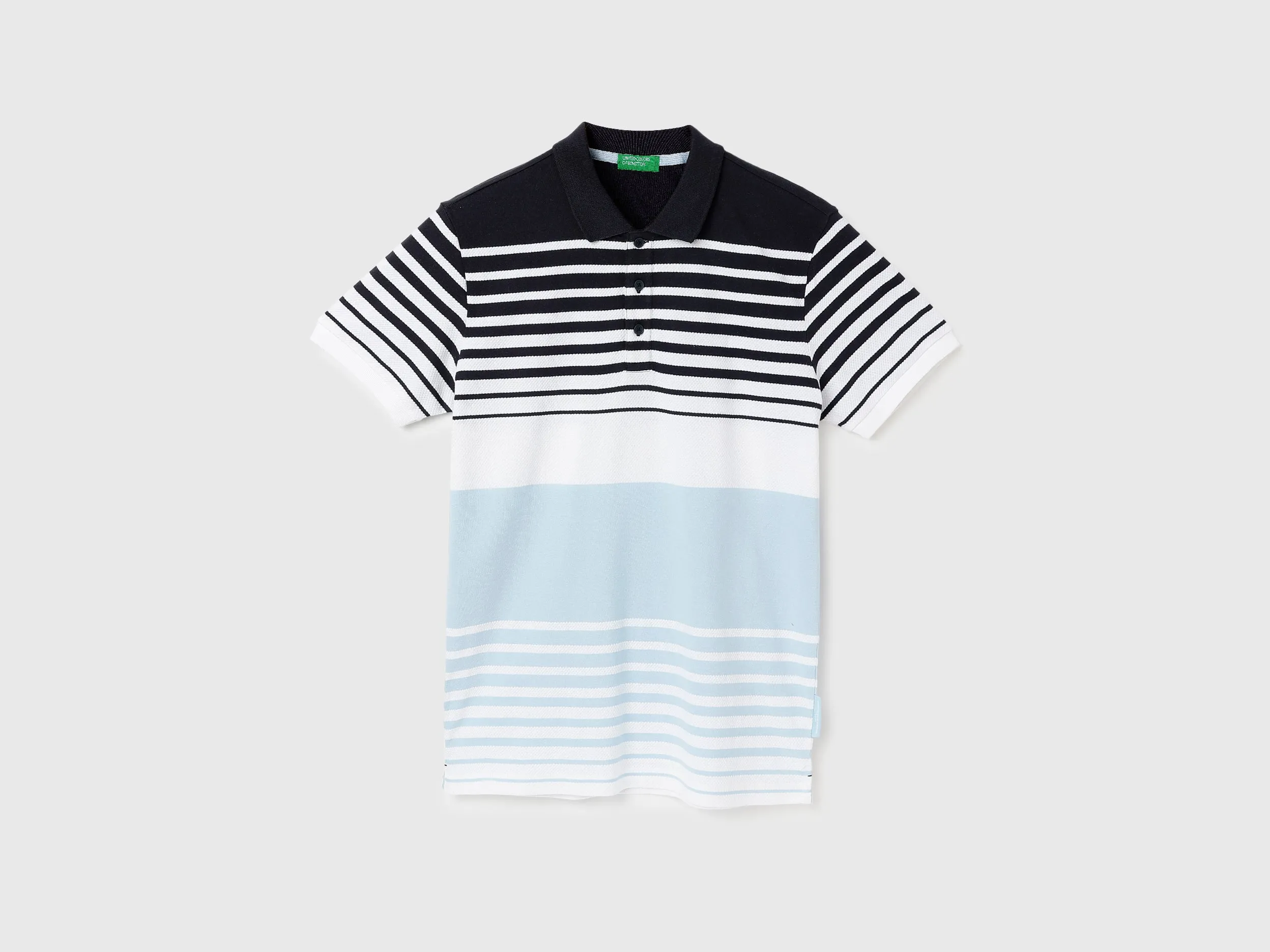 Regular Fit Polo Neck Striped T-Shirts