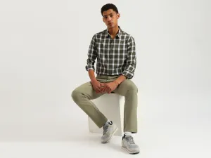 Regular Fit Spread Collar Oxford Checkered Shirt